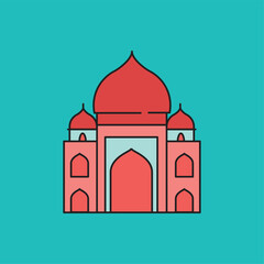 Illustration voyage et tourisme. Palais inde.