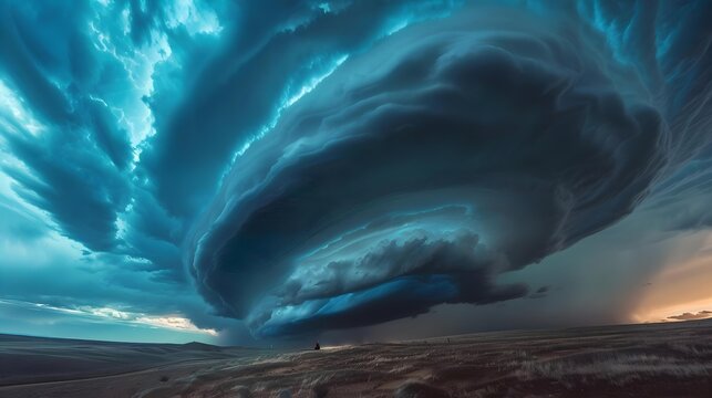 Sculpted supercell - A mesocyclone weather phenomenon