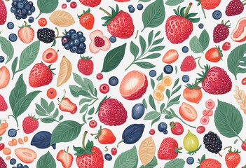 Pastel Berries Pattern Design 