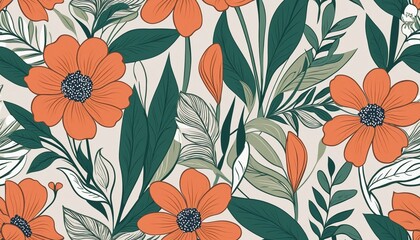 Abstract flower art shape pattern design