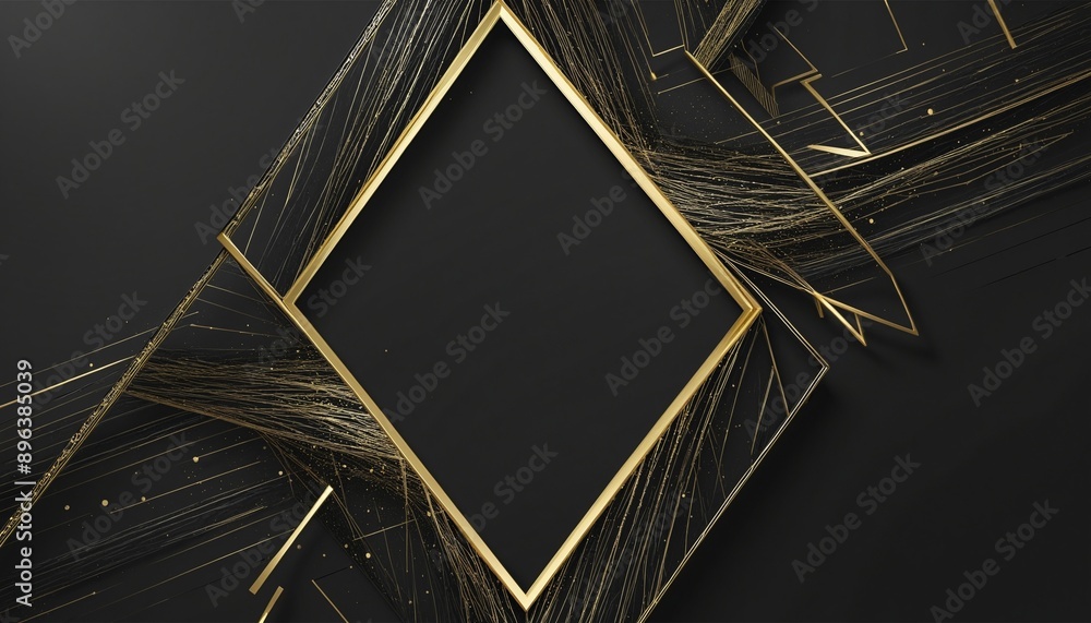Poster abstract golden black luxury background design with copy space for your own design