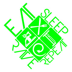 Eat Sleep Rave Repeat Daily Dance Music Party Life