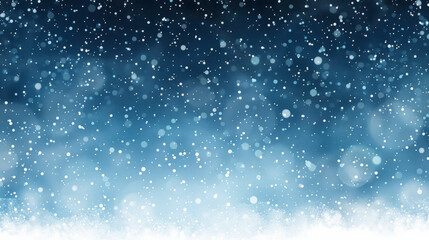 Obraz premium background with an abstract representation of falling snow using varied dot sizes, creating a serene and minimalist winter scene