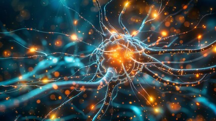 Exploring the significance of neurons, essential brain cells in the realm of scientific research, neuroscience concept, banner