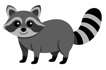 Funny Raccoon Vector Illustration, Cartoons, Clipart, and Line Art Design with White Background,  funny raccoon vector illustration, cartoons, clipart, and line art design on a white background.