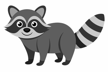 Funny Raccoon Vector Illustration, Cartoons, Clipart, and Line Art Design with White Background,  funny raccoon vector illustration, cartoons, clipart, and line art design on a white background.