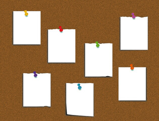 blank note paper on cork board