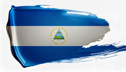 Paint stain in the colours of the Nicaraguan flag