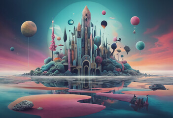 alien planet in space