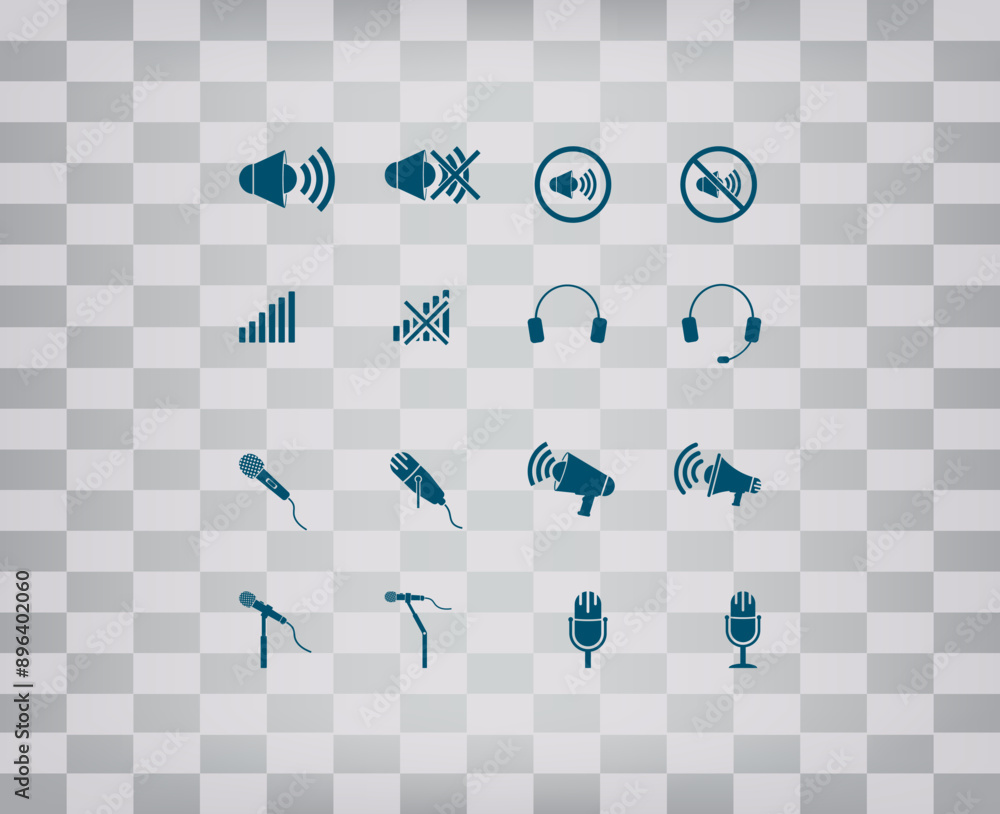 Poster vector icon on gray background with gradient
