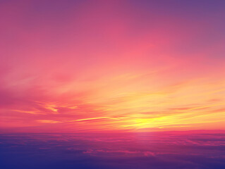 Fototapeta premium A beautiful sunset over the ocean with vibrant orange and red hues in the sky