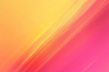 Obraz premium Pink and yellow gradient background with diagonal lines, creating an abstract design