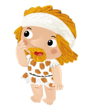 recommend clip art: cartoon ancient prehistoric caveman cave boy character isolated illustration for children