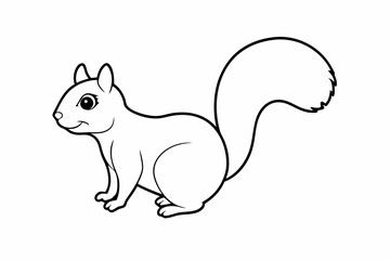 Funny Squirrel Cartoon Vector Illustration with White Background, Funny squirrel cartoon vector illustration with white background, perfect for clipart and design.