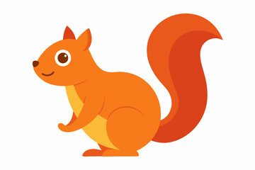 Funny Squirrel Cartoon Vector Illustration with White Background, Funny squirrel cartoon vector illustration with white background, perfect for clipart and design.