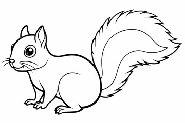 Funny Squirrel Cartoon Vector Illustration with White Background, Funny squirrel cartoon vector illustration with white background, perfect for clipart and design.
