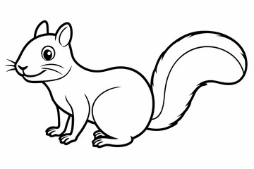 Funny Squirrel Cartoon Vector Illustration with White Background, Funny squirrel cartoon vector illustration with white background, perfect for clipart and design.