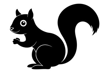 Funny Squirrel Cartoon Vector Illustration with White Background, Funny squirrel cartoon vector illustration with white background, perfect for clipart and design.