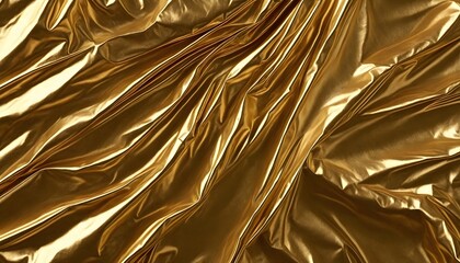 A crinkled gold foil texture with sharp creases and folds, reflecting light in varied patterns for a dynamic, shiny effect. Multiple variations available