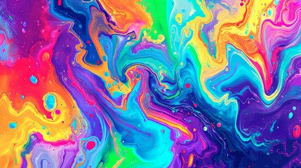 Abstract colorful background showing swirling rainbow colors