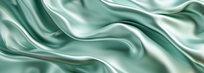 Obraz premium Mint silk or satin luxury cloth texture background