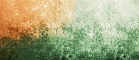 Green and orange color is blending on a textured background, creating a beautiful gradient. This colorful abstract background is perfect for any project