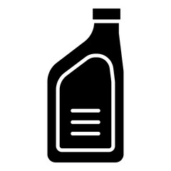 Motor oil bottle glyph solid icon