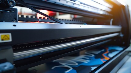 Close up printing detail three dimensional printer : Generative AI