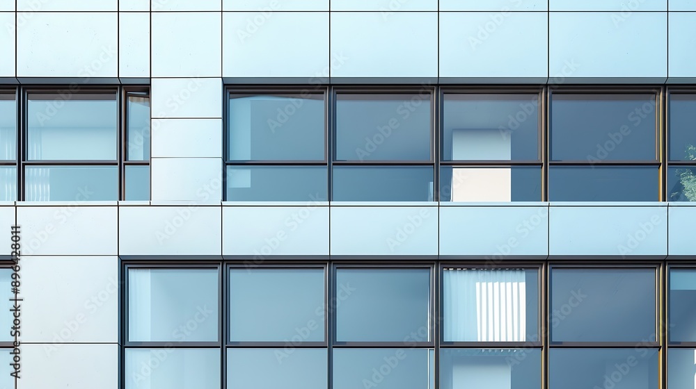 Poster details of modern office building architecture detail facade design building exterior fragment : gen
