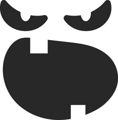 Halloween face icon set. Spooky pumpkin smile on white background. Design for the holiday Halloween. Vector illustration.
