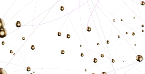 Falling cyber particles. Big data stream. 3d