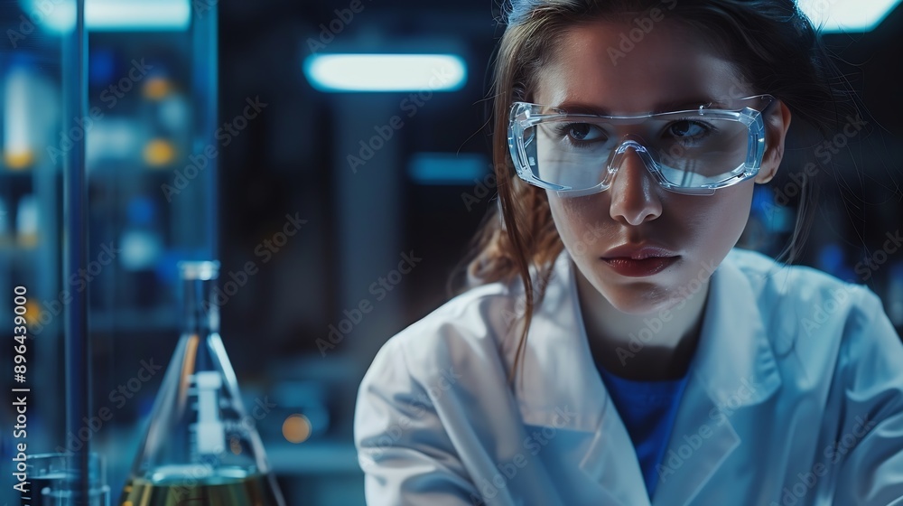 Fototapete female scientists in the laboratory and dedication but also a reminder of the importance of diversity and representation in shaping the future of science and technology : Generative AI