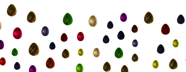 Beautiful colorful easter eggs on