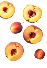 delicious Peach isolated on white background