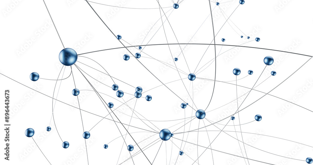 Poster abstract 3d render, network concept, background