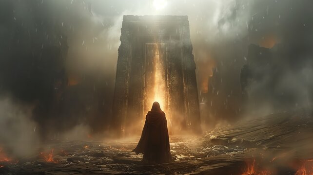 Der Wikinger betritt das Tor nach Valhalla