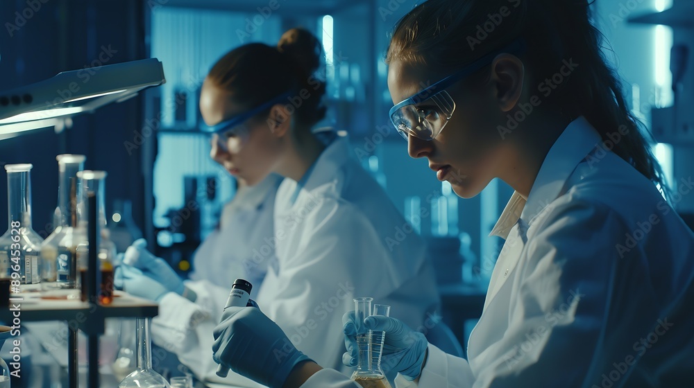 Leinwandbilder female scientists in the laboratory and dedication but also a reminder of the importance of diversity and representation in shaping the future of science and technology : Generative AI
