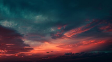 Obraz premium Beautiful dramatic scenic after sunset sky background after sunset : Generative AI