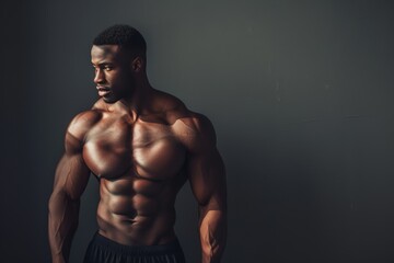 Fototapeta premium Attractive buff weightlifter