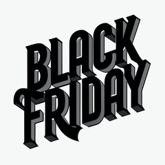 Handwritten style of Black Friday typography