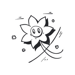 Hand drawn vector isolated candle icon. Black outline illustration of candle. Witchcraft aesthetic tools.