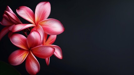 Fototapeta premium Beautiful Red Plumeria flower for background or used for miscellaneous : Generative AI