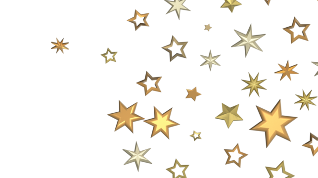 Holiday golden decoration, glitter frame isolated -