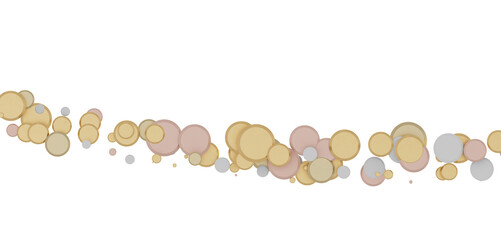 Celestial Celebration: Radiant 3D Illustration of Celestial gold Confetti