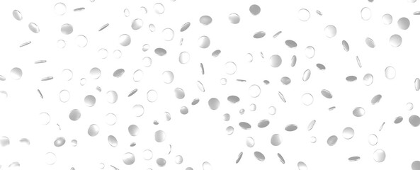 Sparkling Jubilation: Breathtaking 3D Illustration of Sparkling silver Confetti Celebration