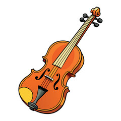 Fototapeta premium Cartoon vector illustration, Cello. Colorful musical instrument
