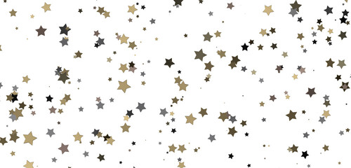 Fototapeta premium XMAS stars. Confetti celebration, Falling golden abstract decoration for party, birthday celebrate,