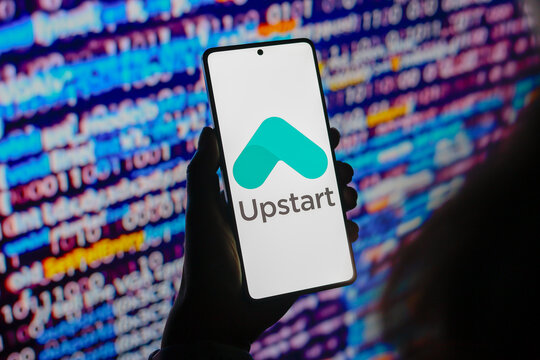 July 25, 2024, Paraguay. In this photo illustration, the Upstart Holdings, Inc. logo is displayed on a smartphone screen.