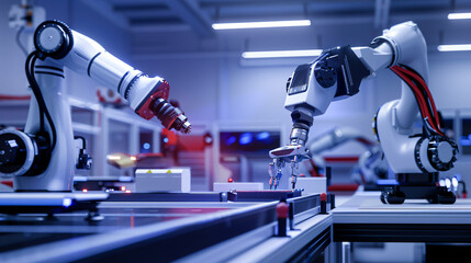 Automated robot in industry factory manufacture