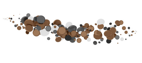 Enchanting Delight: Spectacular 3D Illustration Showcasing Enchanting gold Confetti